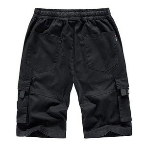Pantalones cortos Cargo con cintura elástica para hombre, de secado rápido, informales, de alta calidad, de lona de algodón 100% - Product Image 2