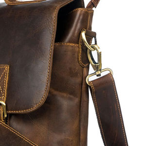 Nouvelle sacoche d'épaule en cuir véritable pour homme, design personnalisé et tendance, idéale pour les voyages en plein air - Product Image 6