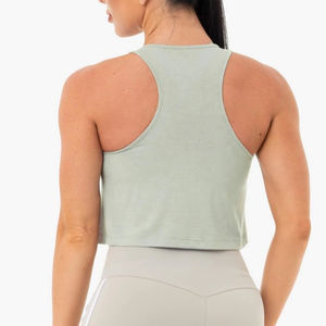 Suministro directo de fábrica Nuevo último diseño Top corto con cuello redondo Venta caliente Camisetas sin mangas cortas con cuello redondo de alta calidad Mujeres - Product Image 6