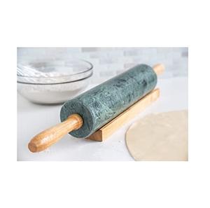 Soporte de madera de rodillo de mármol verde, producto más vendido, fabricante de utensilios de cocina, chapati y uso de pastelería - Product Image 1