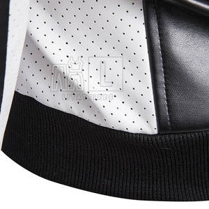 เสื้อแจ็คเก็ตหนังวัวแฟชั่นใหม่สำหรับผู้ชาย น้ำหนักเบา สวมใส่สบาย ระบายอากาศได้ดี เป็นมิตรกับสิ่งแวดล้อม กันลม มีโลโก้ด้านหน้า - Product Image 5