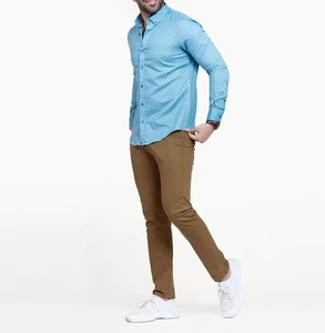 Precio al por mayor camisa de mezclilla de manga larga para los hombres logotipo personalizado camisa de mezclilla con camisas de manga larga de los hombres - Product Image 5