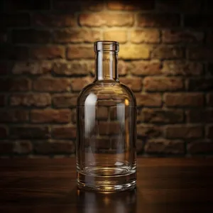Bottiglie in Vetro Super Flint per Liquori 100ml 200ml 375ml 500ml 750ml 1000ml con Serigrafia per Vodka Whisky e Alcolici - Product Image 1