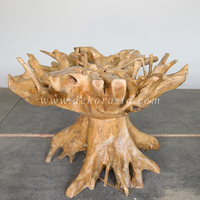 Table basse moderne de luxe en bois massif de teck avec plateau en verre, design antique personnalisable pour le mobilier de salon