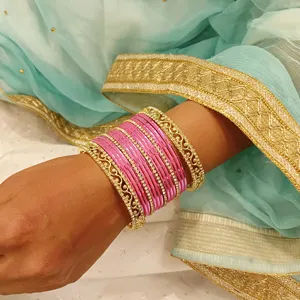 High Quality Bangles CZ Crystal Bracelets with Glossy Finish Metal Bangles Indian bangles Set for Wedding Party Fashion Jewelry