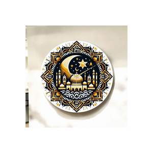 Colorful Religious Pattern Wooden Table <b>Wall</b> <b>Clock</b> <b>50cm</b> Silent Tabletop Gift Colorful Printed Religious Pattern <b>Wall</b> <b>Clocks</b> - Product Image 4