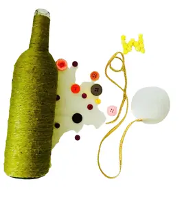 Yute y hierba marina, botella de yute de aspecto moderno, elegante para el hogar, decoración de Hotel, uso de botellas individuales, bolsa de regalo de vino para botella de yute