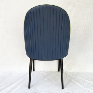 Sillón de Oficina Contemporáneo con Función Reclinable, Tapicería de Cuero Verde Menta y Patas de Hierro (GA68020) - Product Image 6