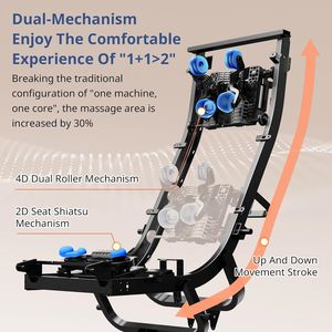 Fauteuil de massage complet, zéro gravité, massage Shiatsu, inclinable, avec chaleur, contrôle par application, verrouillage enfant, analyse corporelle, Bluetooth, rouleau pour les pieds - Product Image 6