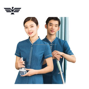 Ensemble d'uniformes de spa et d'hôtellerie haut de gamme, col mandarin moderne, polyester/coton, tunique à manches longues pour le personnel d'hôtel, unisexe - Product Image 3