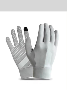 Good Quality Unisex Outdoor Running Gloves with Silicon Touch Screen Custom Logo Wholesale for Men and Women Jogging Hiking - Product Image 4