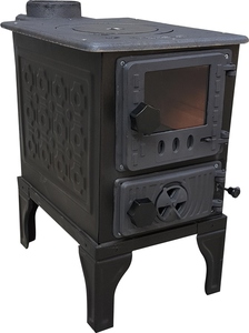 Mini Estufa de Leña Compacta de Aluminio Fundido para Villa con Puerta de Vidrio - Product Image 3