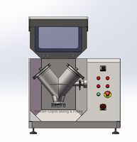 Efficiënte 6L V-blender voor tafelgebruik, voor het mengen van groenten, fruit, dranken en poeders.