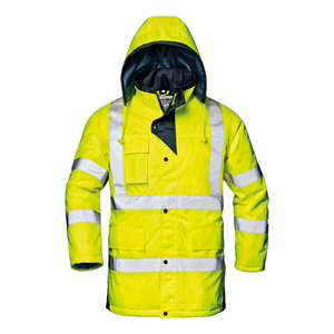 Chaqueta deportiva de seguridad personalizada Hi Viz, capucha, impermeable, reflectante, ropa de seguridad para invierno, cierre de cremallera transpirable de alta visibilidad - Product Image 3