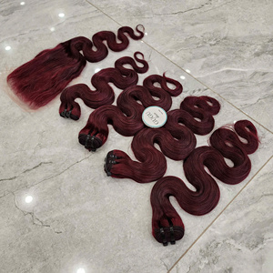 ผมต่อเวียดนามแท้ 100% แบบเวอร์จิ้น ซุปเปอร์ดับเบิ้ลดรอว์น แบบเย็บสองชั้น ลอนบอดี้เวฟ แบบมัดเป็นช่อ โปร่งใสสำหรับต่อผม - Product Image 4