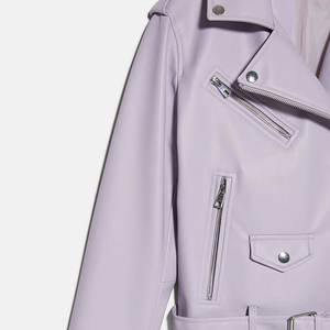 Chaqueta de cuero elegante para mujer superventas, chaqueta de cuero de alta calidad de señora para exteriores con relleno de algodón, suministro al por mayor - Product Image 3