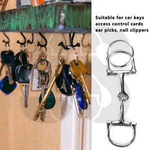 Mors de cheval en acier inoxydable de haute qualité avec anneau en D, embout lisse, soutien latéral stable, confort durable pour l'équitation - Product Image 5