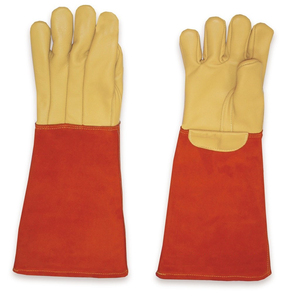 Gants de soudage antidérapants industriels, gants de travail en cuir résistant à la chaleur pour la fabrication métallique et l'utilisation en sécurité, gants de soudage - Product Image 4