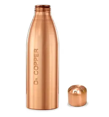 2024最高の銅製ウォーターボトル子供用オフィスウォーターボトル100% 純銅断熱材WideMouthウォーターボトル家庭用