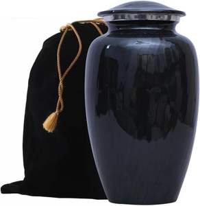 Modern Design Adult Metal Floral Cremation <b>Urn</b> Worldwide Supply Memorial Display for Home 7 Inch - Product Image 3
