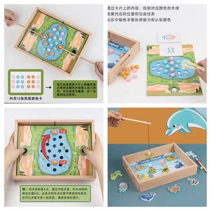 Nuovo gioco da tavolo interattivo genitore-bambino gioco di pesca per bambini rana <span class=keywords><strong>Pac</strong></span> uomo quattro in uno multiuso con Clip perlina gioco da tavolo - Product Image 4
