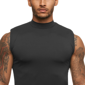 Men's Casual Gym Muscle Shirt Breathable Knitted Quick Dry Sleeveless Tank <b>Top</b> Cotton Solid Color Summer Bodybuilding - Product Image 3