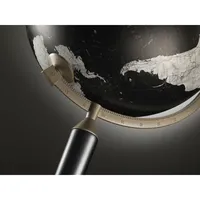 Globe terrestre artisanal Art Déco noir de 40 cm de diamètre pour la décoration de la maison et du bureau, modèle géographique classique