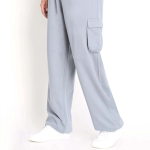 Pantalones de chándal de carga transpirables para hombre, Cintura elástica de color sólido, Algodón ligero de talla grande, venta al por mayor - Product Image 1