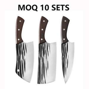 Juego de cuchillos de cocina de acero inoxidable, cuchillos de chef, cuchillo para cortar carne, cuchillo para deshuesar, cuchillo de carnicero con mango de madera - Product Image 2