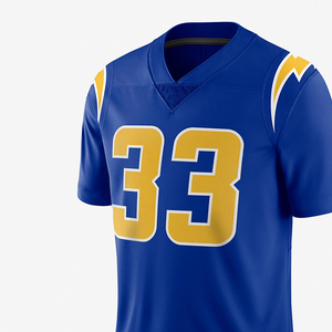 Camiseta Deportiva Personalizable de Fútbol Americano para Hombre, Cuello en V, Poliéster, Nombre y Número Bordados, Transpirable, Secado Rápido, Informal - Product Image 3