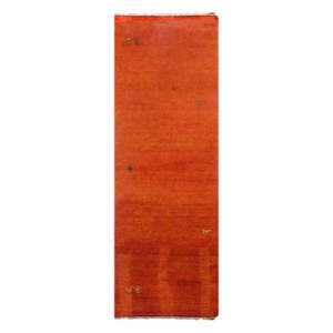 Alfombra de Lana y Algodón, Diseño Geométrico Rojo Tradicional, Anudada a Mano, Artesanía Decorativa - Product Image 1