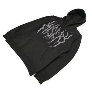 Sudadera con capucha para hombre de gran tamaño personalizada, jersey de tela de peso pesado con capucha ajustable y bolsillo frontal grande para estilo callejero - Product Image 2