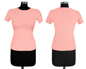 Latest Exclusive Indian Boutique T Shirt Trendy Knitting <b>Tops</b> <b>for</b> <b>Women</b> Comfortable Regular Wear Applique Formal <b>for</b> India - Product Image 5