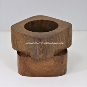 Servilleteros de madera tipo cuadrado de lujo, servilletero de lujo para boda, hotel y restaurante, Económico - Product Image 6