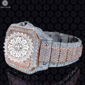Montre de luxe Charm Jewells en acier inoxydable, cadran 40 mm, mouvement mécanique analogique, verre saphir, mode masculine, date automatique, étanche - Product Image 2