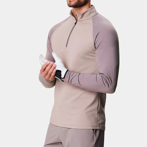 2025 hommes sweat extérieur quart fermeture éclair chemises tenue décontracté imprimé hommes coton polaire à manches longues élégant sweat pour hommes - Product Image 2