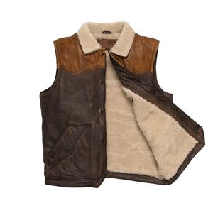 Personalizado 2025 Venta caliente Chaleco de cuero Diseño personalizado Durable Chaleco de cuero de invierno Nueva llegada Precio al por mayor Chaleco de cuero - Product Image 2