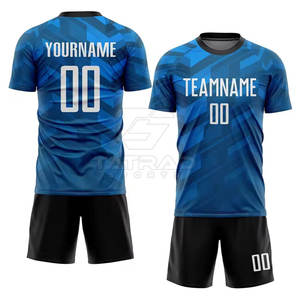 Ensemble de maillots de football personnalisés imprimés par sublimation, de haute qualité, respirant, séchage rapide, léger, 100% polyester - Product Image 1