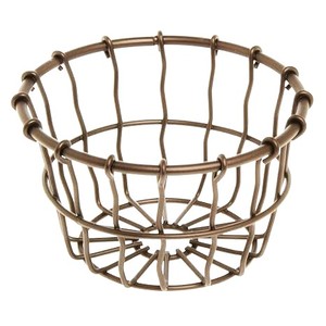 Panier en treillis métallique avec poignée Armoire de cuisine design circulaire pour le jardinage fruitier Paniers de récolte - Product Image 3