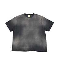 T-shirt épais vintage à épaules tombantes personnalisé délavé à l'acide T-shirt oversize en coton Boxy cropped T-shirts pour hommes respirant