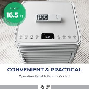 Climatiseur mobile 8000 BTU avec roulettes pour la maison, le bureau, l'appartement et le dortoir - Product Image 2