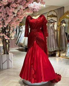 ชุดผ้าซาตินสำหรับเจ้าสาวชุดผ้าซาติน lehenga choli เย็บปักลวดลายเป็นเส้นขนาดไมโครสวมใส่สบาย - Product Image 4