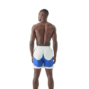 Shorts de bain pour hommes personnalisés, vente en gros, design à panneaux, taille élastique, vêtements de plage, mode, respirant, coupe ajustée, léger - Product Image 3