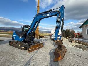 รถขุด Kubota KX080-4A2 ขนาด 8 ตัน 63 แรงม้า เครื่องยนต์ดีเซล ระบบไฮดรอลิก แบบตีนตะขาบ พร้อมห้องโดยสาร สำหรับงานก่อสร้าง ขาย - Product Image 3
