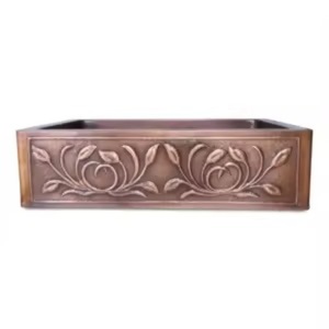 Évier en cuivre de luxe de qualité supérieure Design artisanal unique Finition polie durable et élégante Idéal pour les cuisines et les bains élégants - Product Image 6