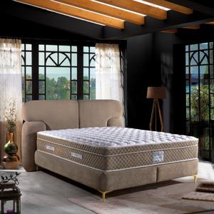 Ensemble de lit turc contemporain avec sommier à levage hydraulique, tête de lit rembourrée, couche de latex de haute qualité et ressorts ensachés pour hôtel - Product Image 1