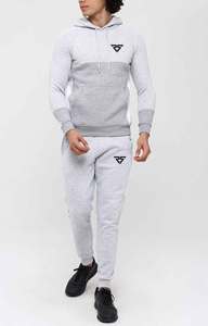 Veste et pantalon de survêtement gris pour hommes personnalisés ensemble de survêtements de jogging Cargo coupe-vent unisexe costume de jogging de sport pour hommes - Product Image 4