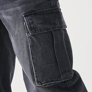 Pantalones de Verano a la Moda con Logotipo Personalizado, Cintura Alta, Estilo Holgado, Lavado Ácido, para Mujer, Estilo Cargo con Decoración de Parches - Product Image 5