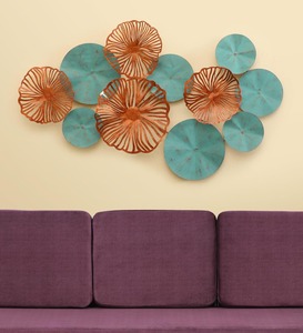 Modern Style Wholesale Price Decorative Flower <b>Wall</b> Hanging Decor Multi Colour Metal <b>Wall</b> Art for Living Room Office Home Hotel - Product Image 3