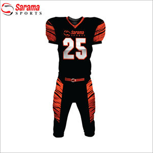 Uniforme de football américain 100 % polyester de qualité supérieure pour hommes, dernière conception, grande taille, séchage rapide, transfert thermique, vente en gros - Product Image 1